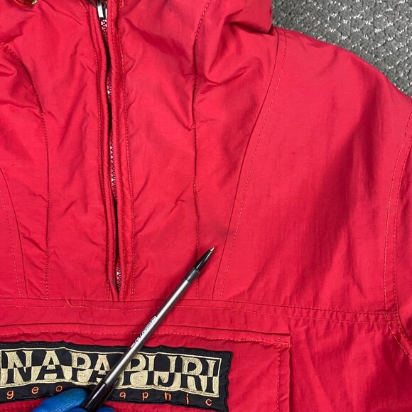 Napapijri Anorak Jacket Men's XS Red Hooded Pullover - Picture 8 of 15